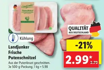 Lidl Landjunker Frische Putenschnitzel Angebot