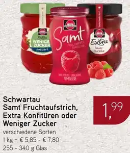 Dornseifer Schwartau Samt Fruchtaufstrich, Extra Konfitüren oder Weniger Zucker Angebot