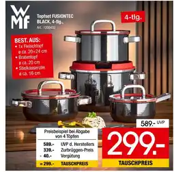Zurbrüggen Wmf topfset fusiontec black, 4-tlg Angebot