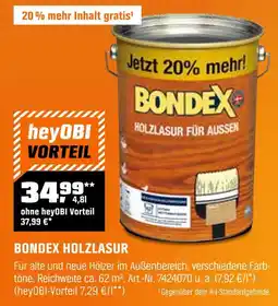 OBI Bondex holzlasur Angebot