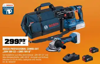 OBI Bosch professional combi-set „gbh 18v-22 + gws 18v-8“ Angebot
