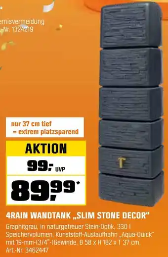 OBI 4rain wandtank slim stone decor Angebot