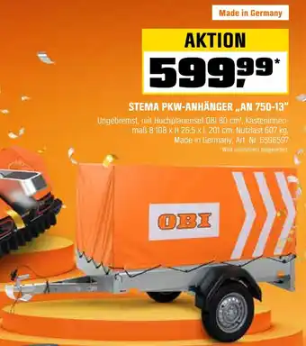 OBI Obi stema pkw-anhänger an 750-13 Angebot