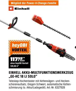 OBI Einhell akku-multifunktionswerkzeug ge-hc 18 li solo Angebot