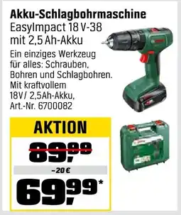 OBI Akku-schlagbohrmaschine easyimpact 18 v-38 mit 2,5 ah-akku Angebot