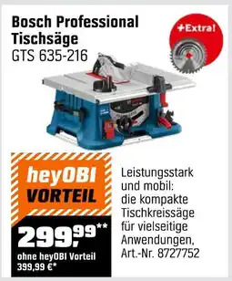 OBI Bosch professional tischsäge gts 635-216 Angebot