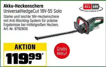 OBI Akku-heckenschere universalhedgecut 18v-55 solo Angebot