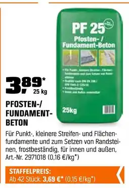 OBI Pfosten-/fundament-beton Angebot