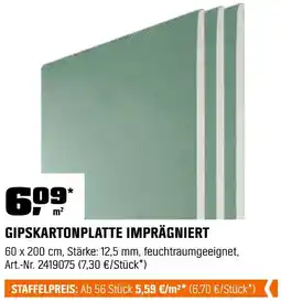 OBI Gipskartonplatte imprägniert Angebot
