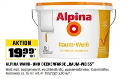 OBI Alpina wand- und deckenfarbe raum-weiß Angebot