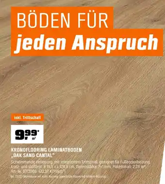 OBI Kronoflooring laminatboden oak sand cantal Angebot