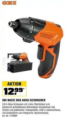 OBI Obi basic box akku-schrauber Angebot