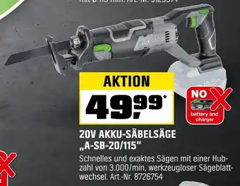 OBI Lux 20v akku-säbelsäge a-sb-20/115 Angebot