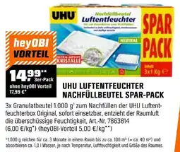 OBI Uhu luftentfeuchter nachfüllbeutel spar-pack Angebot