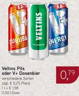 Dornseifer Veltins Pils oder V+ Dosenbier Angebot