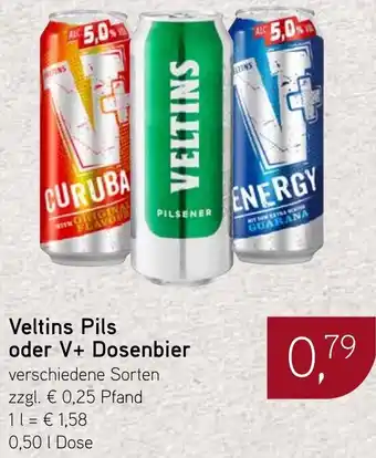 Dornseifer Veltins Pils oder V+ Dosenbier Angebot