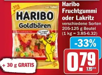 HIT Haribo Fruchtgummi oder Lakritz Angebot