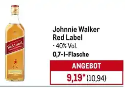METRO Johnnie Walker Red Label Angebot