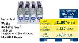 METRO Wodka Gorbatschow Angebot