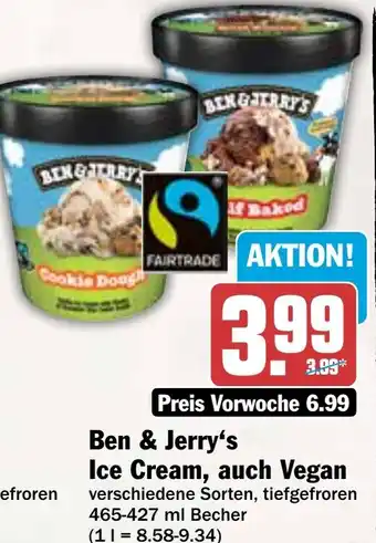 HIT Ben & Jerry's Ice Cream, auch Vegan Angebot
