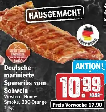 HIT Deutsche marinierte Spareribs vom Schwein Angebot