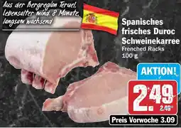 HIT Spanisches frisches Duroc Schweinekarree Angebot