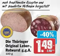 HIT Die Thüringer Original Leber-, Rotwurst g.g.A. Angebot