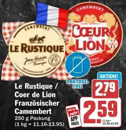 HIT Le Rustique / Coer de Lion Französischer Camembert Angebot