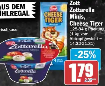 HIT Zott Zottarella Minis, Cheese Tiger Angebot