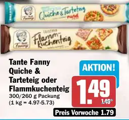 HIT Tante Fanny Quiche & Tarteteig oder Flammkuchenteig Angebot