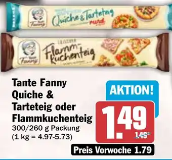 HIT Tante Fanny Quiche & Tarteteig oder Flammkuchenteig Angebot