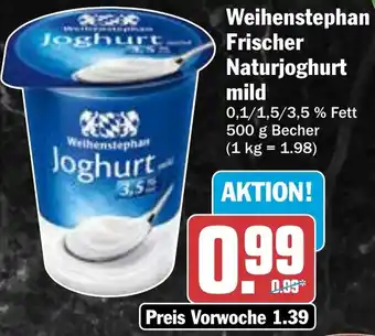 HIT Weihenstephan Frischer Naturjoghurt mild Angebot