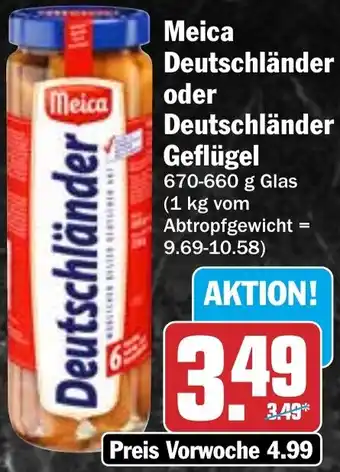 HIT Meica Deutschländer oder Deutschländer Geflügel Angebot