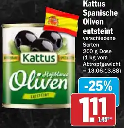 HIT Kattus Spanische Oliven entsteint Angebot