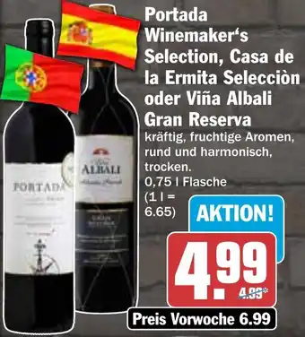HIT Portada Winemaker's Selection, Casa de la Ermita Selección oder Viña Albali Gran Reserva Angebot