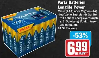 HIT Varta Batterien Longlife Power Angebot