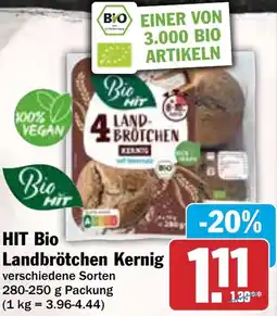 HIT HIT Bio Landbrötchen Kernig Angebot