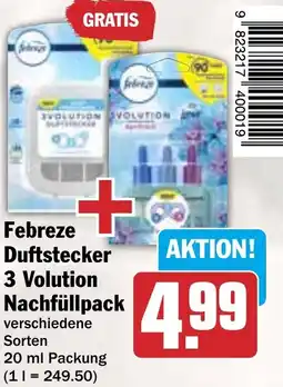 HIT Febreze Duftstecker 3 Volution Nachfüllpack Angebot