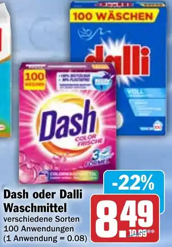 HIT Dash oder Dalli Waschmittel Angebot