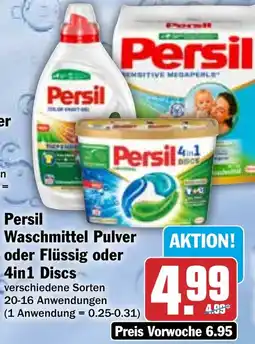HIT Persil Waschmittel Pulver oder Flüssig oder 4in1 Discs Angebot