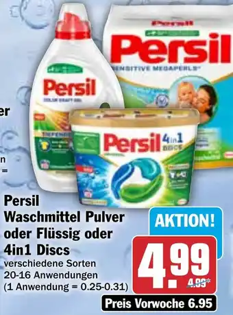 HIT Persil Waschmittel Pulver oder Flüssig oder 4in1 Discs Angebot