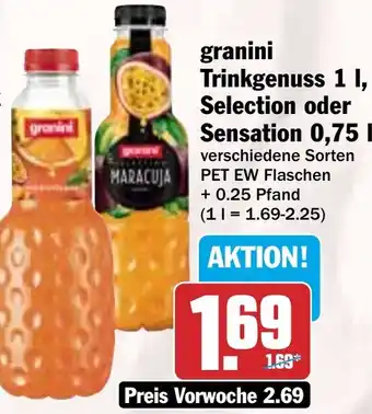 HIT granini Trinkgenuss, Selection oder Sensation Angebot