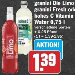 HIT granini Die Limo, granini Fresh oder hohes C Vitamin Water Angebot
