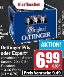 HIT Oettinger Pils oder Export Angebot