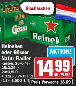 HIT Heineken oder Gösser Natur Radler Angebot