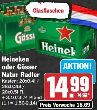 HIT Heineken oder Gösser Natur Radler Angebot