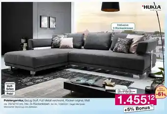 Möbel Inhofer HUKLA Polstergarnitur Angebot