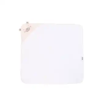 Netto Marken-Discount Kikkaboo Kapuzenhandtuch 90 x 90 cm, Babyhandtuch mit Kapuze, 100% Baumwolle beige Angebot