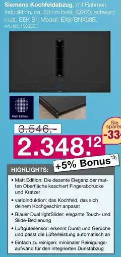 Möbel Inhofer Siemens Kochfeldabzug Angebot