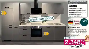 Möbel Inhofer Küchenzeile ,,Win" Angebot